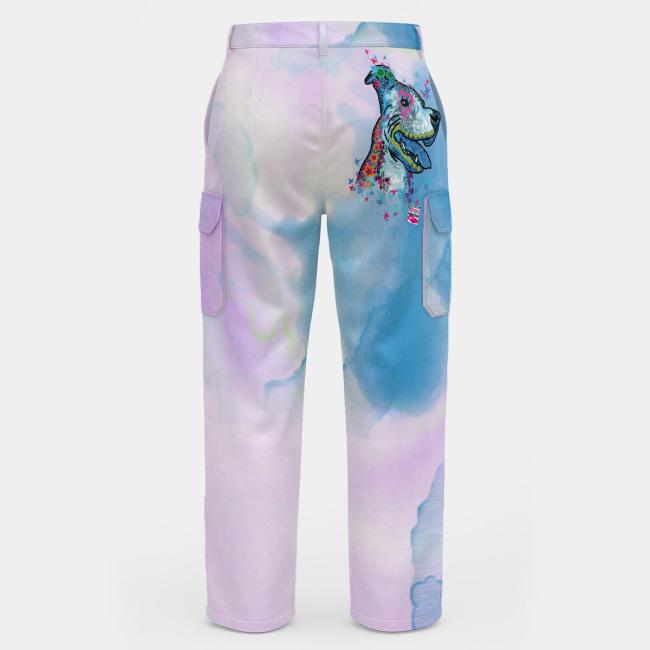 Cargohose mit JayJay - Hose, lang oder kurz, bunt, 100% Polyester, Grösse S-5XL, fester Stoff, Normale Passform, SOKA, Listenhund, AmStaff, Staff, Staffordshire, PitBull, Pit